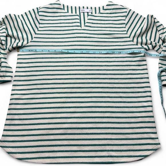 Croft & Barrow® Three Quarter Puff Sleeve Split Neck Top - Picture 5 of 8